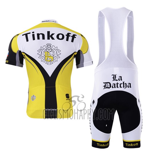 Tinkoff Cycling Jersey Bib Short 2017 Short Sleeve Yellow